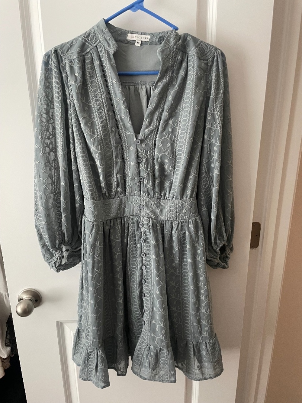 Blue long sleeve dress